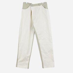 ZARA Women's Crossover Pull-on Pants Sz Small Rustic Contrasting Tan/Beige NWOT